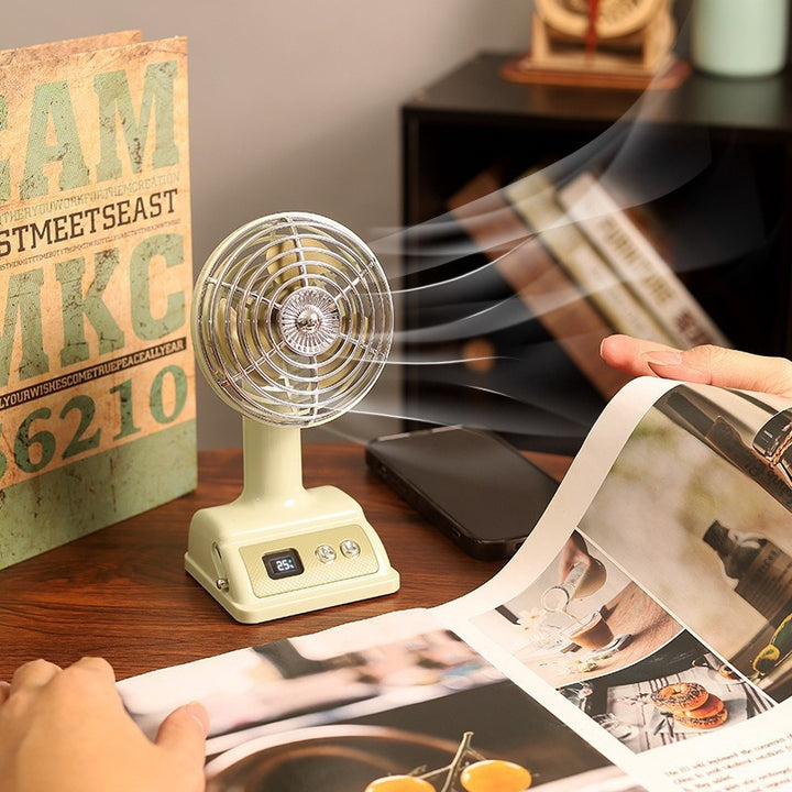 Unisex Portable Table Fan with Digital Display and Flexible Tilt Function Bowlift
