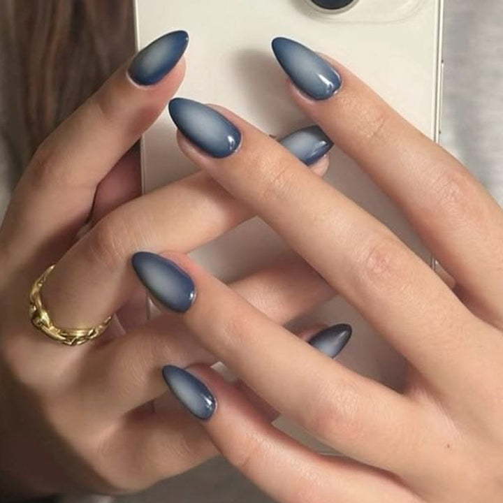 Stiletto Artificial Nails with Matte Ombre Design Bowlift