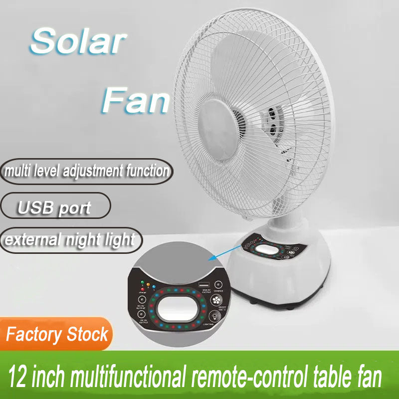 Women's solar-powered table fan with remote control Bowlift