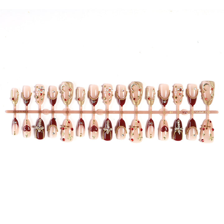 Decorative Nail Art Set with Gemstone and Crystal Accents Bowlift