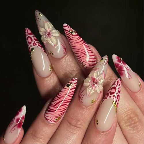 Decorative Acrylic Press-On Nail Art Set Bowlift