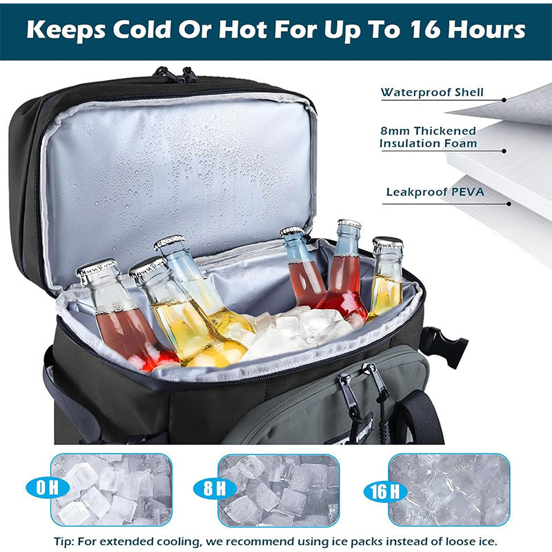 Multifunctional Insulated Drinking Backpack with Reinforced Carrying Handles Bowlift