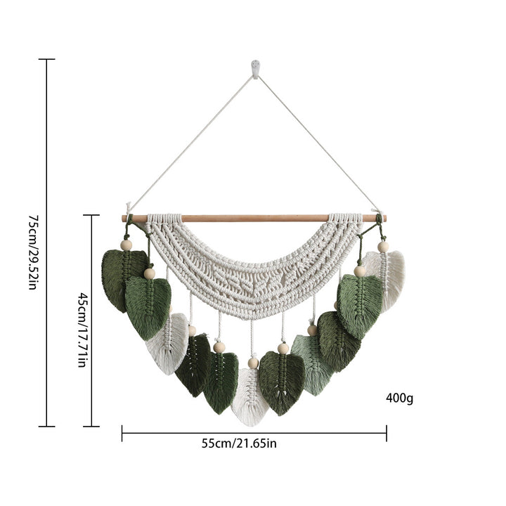 Macrame Wall Decoration with Leaf Design