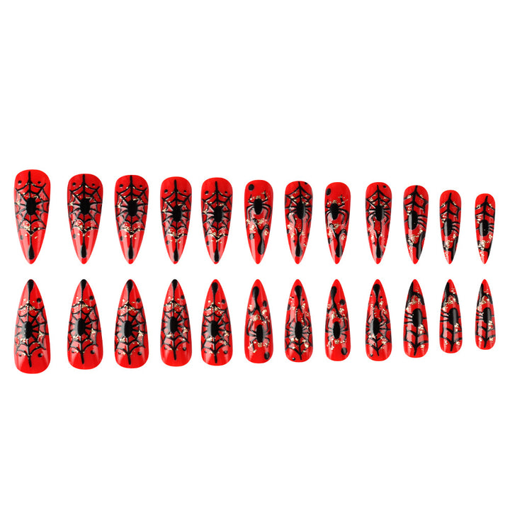 Halloween-Themed Poisonous Spider Press-On Nails Bowlift