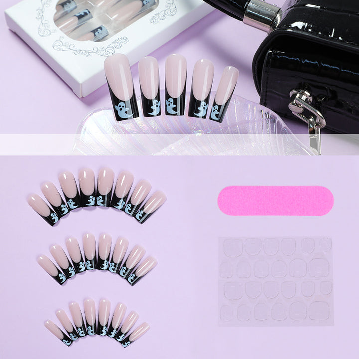 Creative Halloween Nail Art Set with Creepy Ghost Designs and Glittery Colors Bowlift