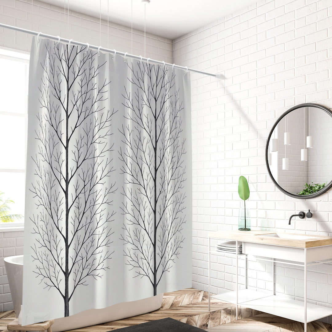 Artistic Tree Design Shower Curtain Bowlift