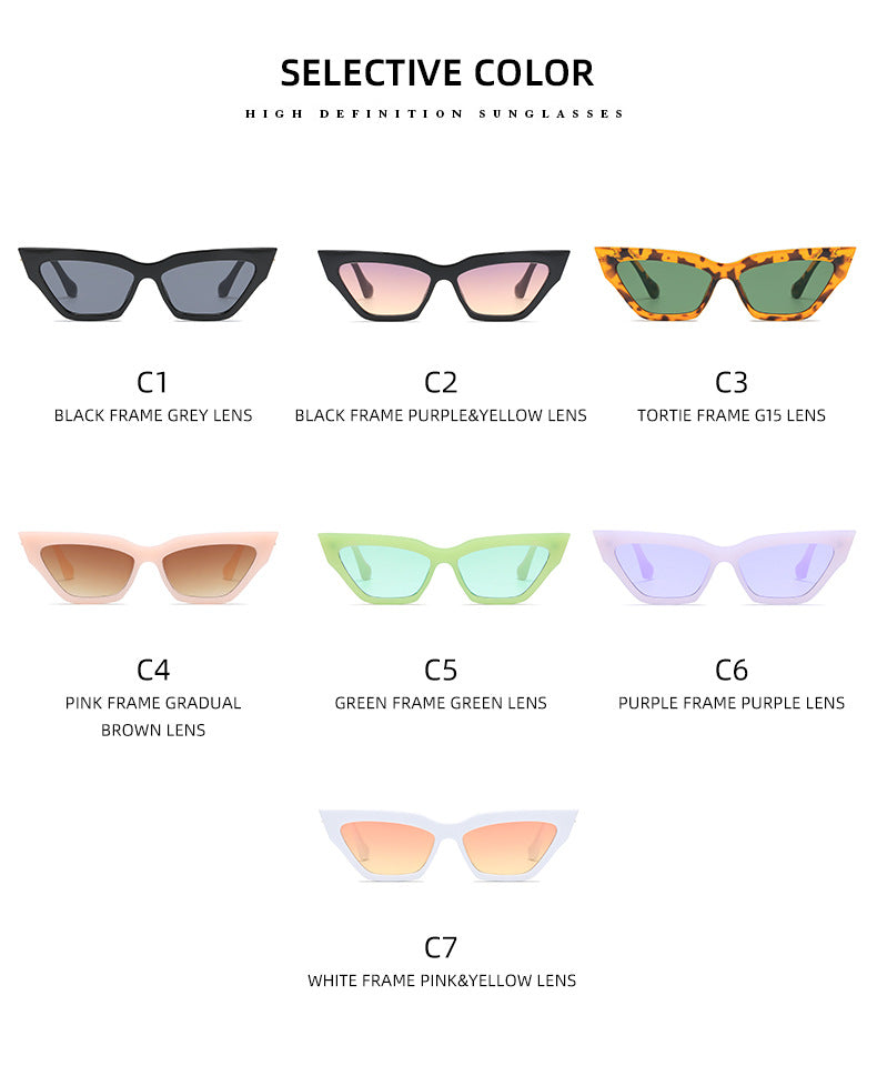 Women edgy cat-eye sunglasses with golden details Bowlift