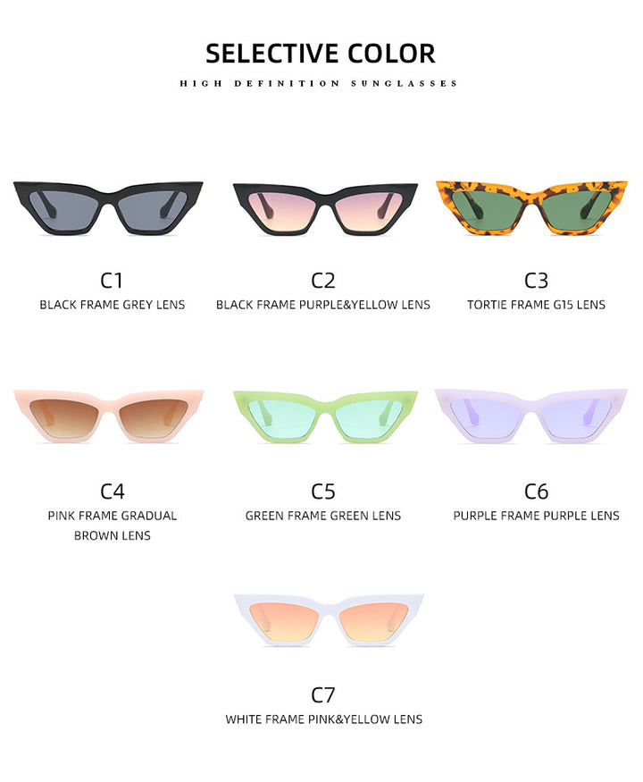 Women edgy cat-eye sunglasses with golden details Bowlift