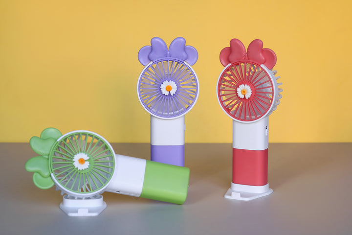 Unisex handheld fan with colorful design and adjustable tilt Bowlift