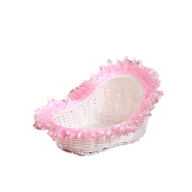 Decorative Woven Lace Basket Bowlift