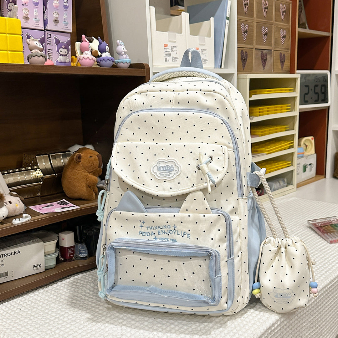 Cute Cat Ear Design School Backpack Bowlift