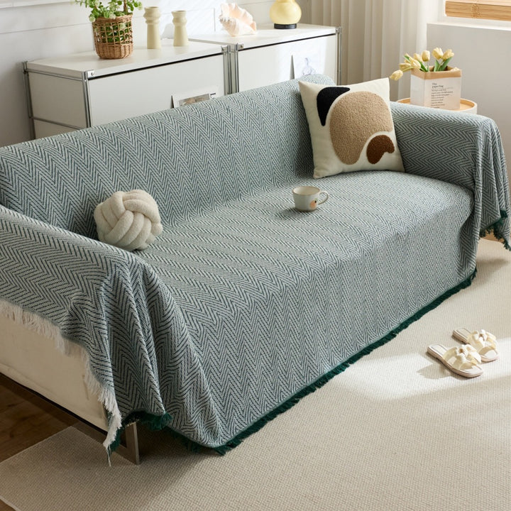 Stylish Herringbone Throw Blanket