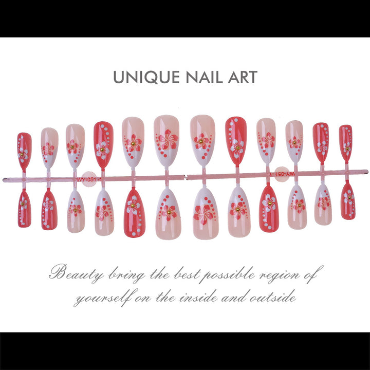 Elegant Floral Press-On Nail Art Collection Bowlift