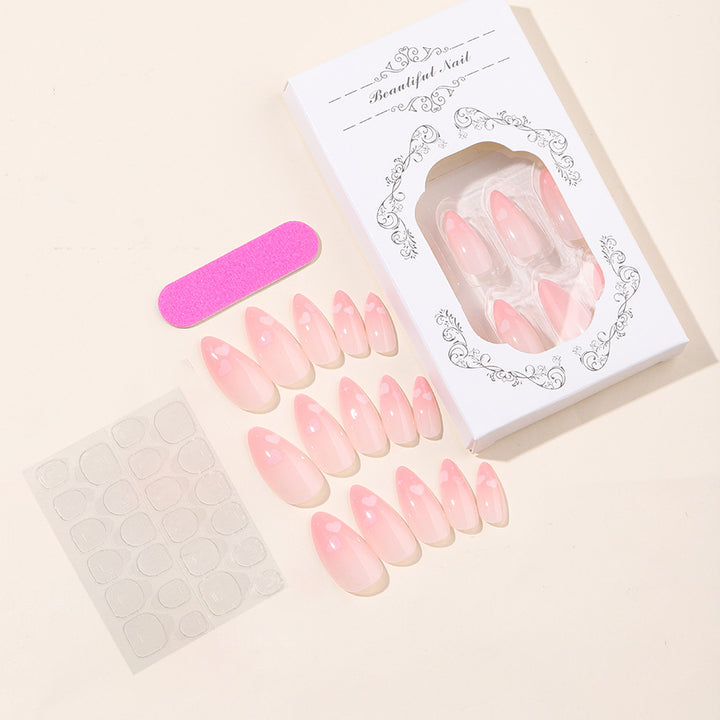 Elegant Almond-Shaped Press-On Nail Set Bowlift