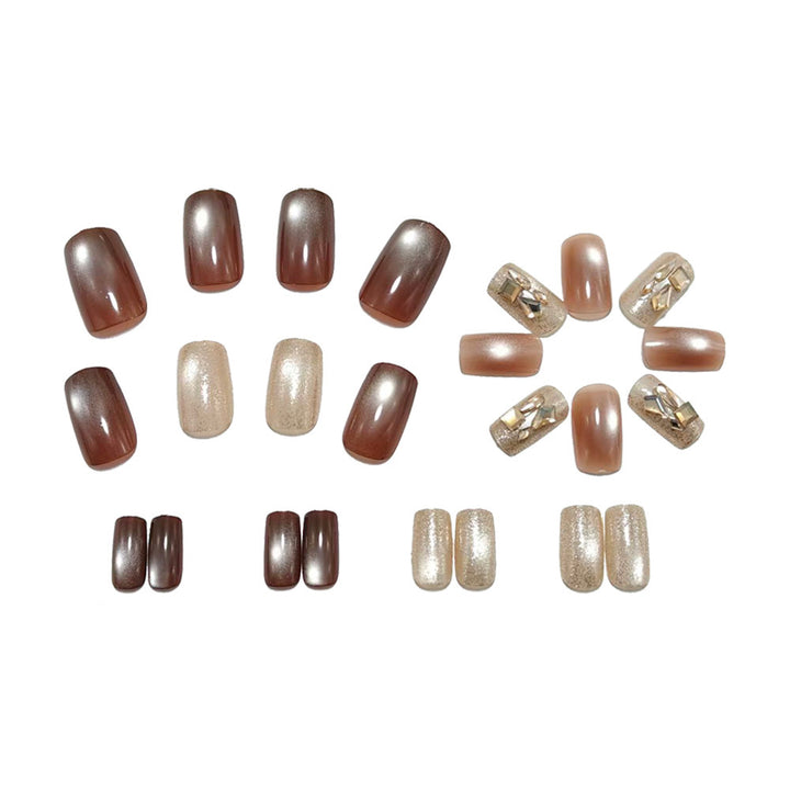 Artificial nails with glitter accents Bowlift