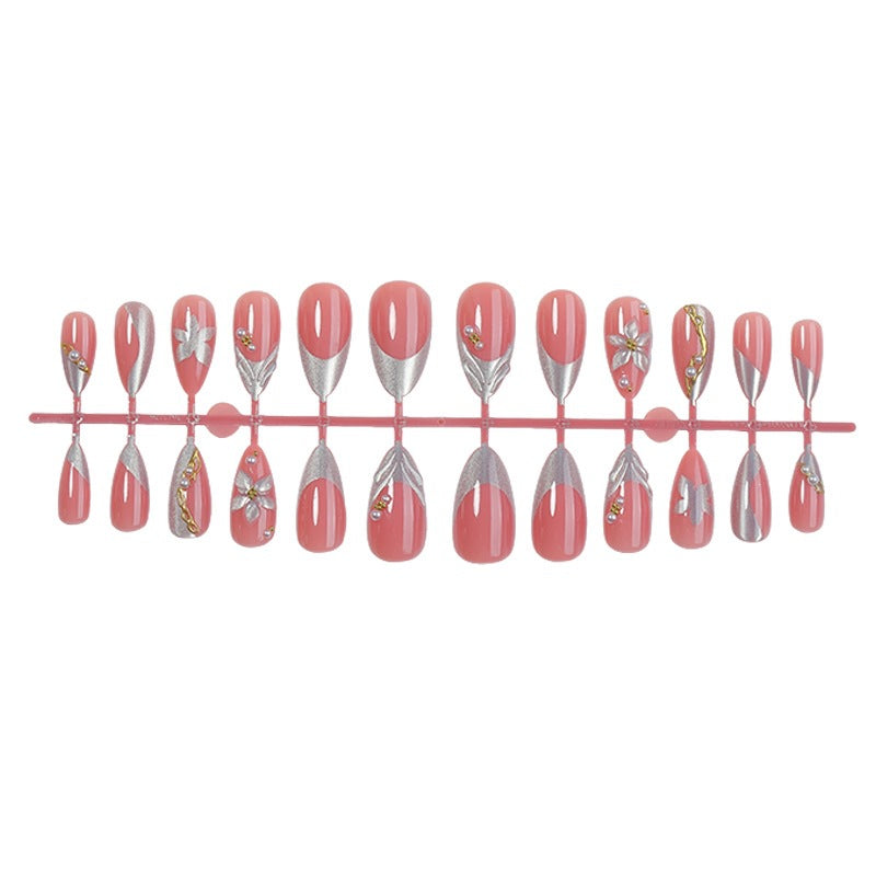 Creative Nail Art Set with Elegant Floral and Glittering Decorations Bowlift