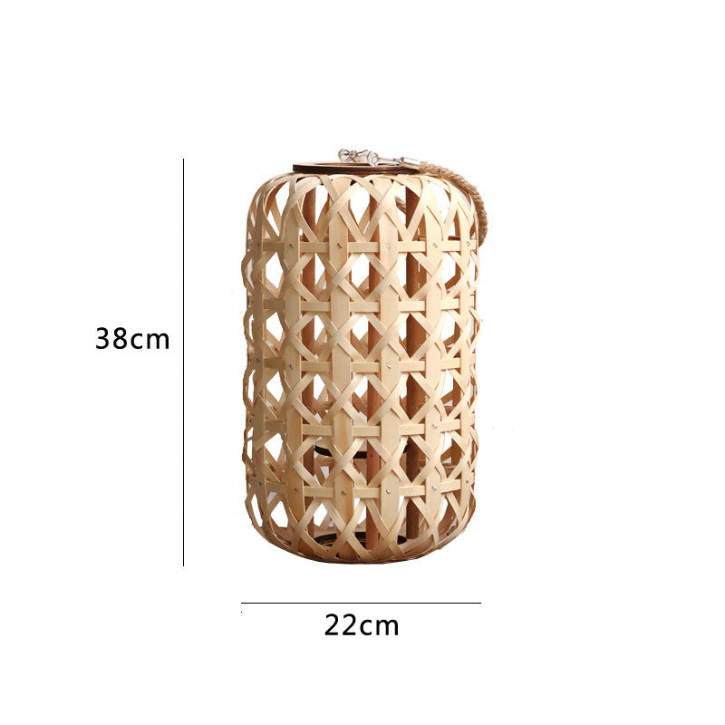 Elegant lantern made of handwoven natural material Bowlift