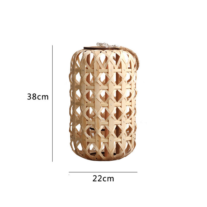 Elegant lantern made of handwoven natural material Bowlift