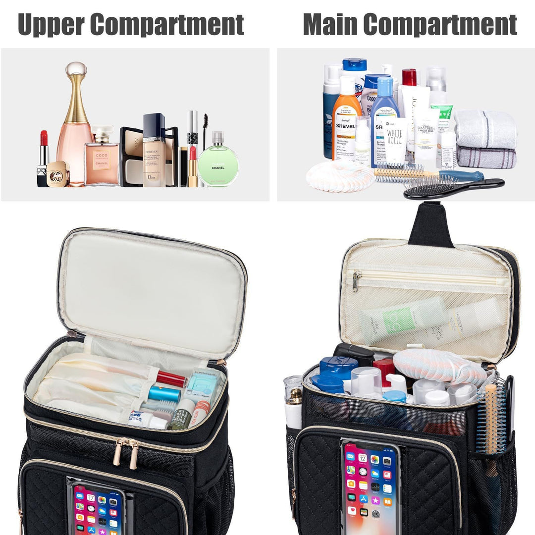 Cosmetic organizer bag with practical compartments Bowlift