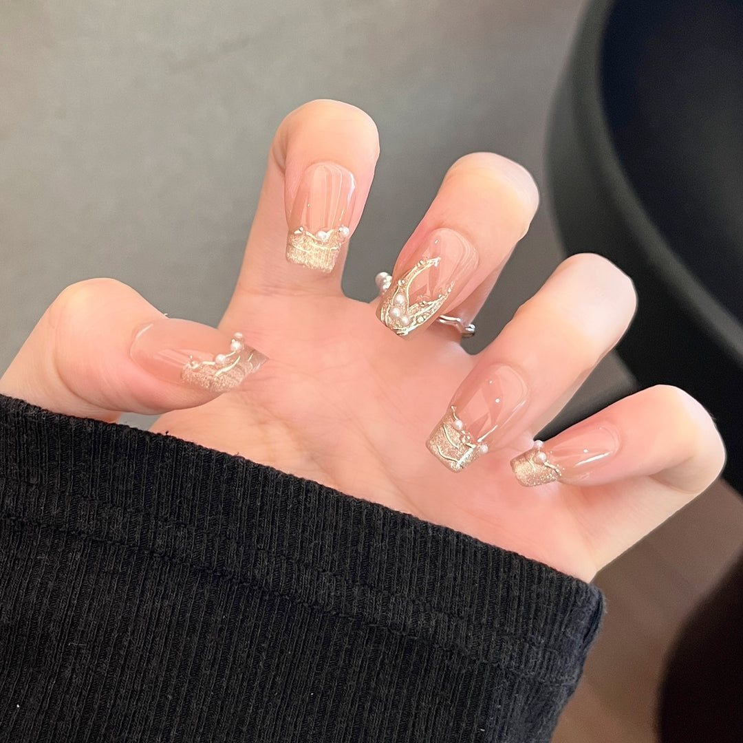 Decorative Press-On Nail Design Set Bowlift