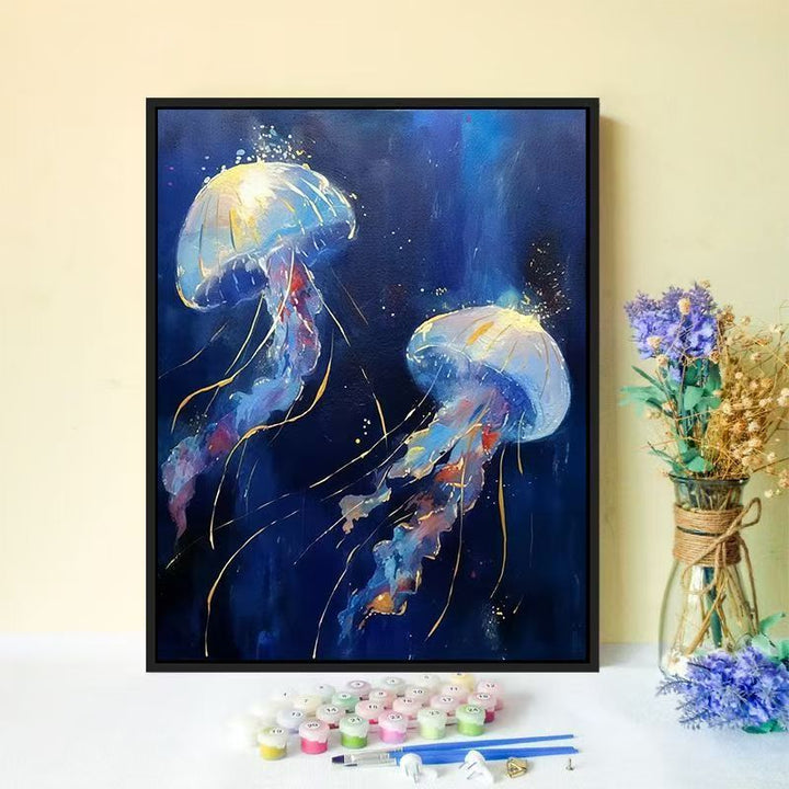 Jellyfish-Inspired Canvas Wall Art Bowlift