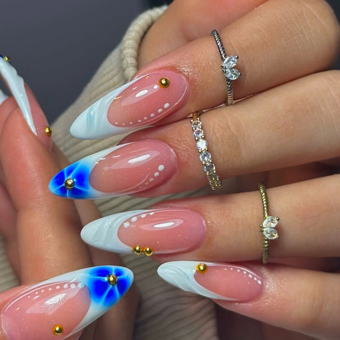 Glamorous Artistic Stiletto Press-On Nails Bowlift