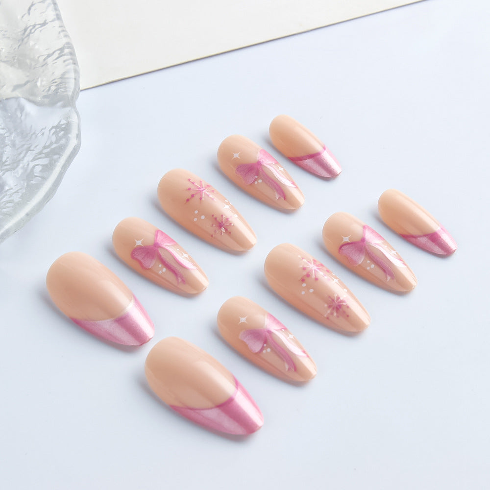 Elegant Butterfly Design Press-On Nails Bowlift