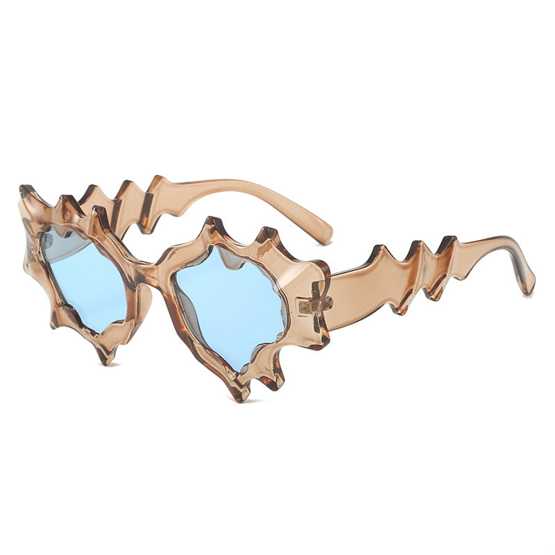 Women striking artistic sunglasses Bowlift