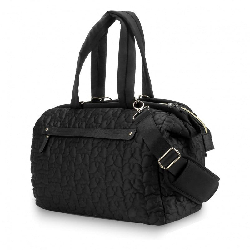 Padded tote bag with versatile compartment layout Bowlift