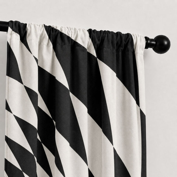 Abstract Wave Patterned Curtains