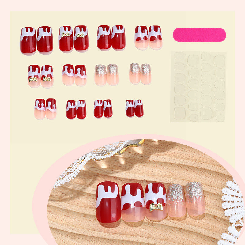 Creative nail art set with playful icing design Bowlift