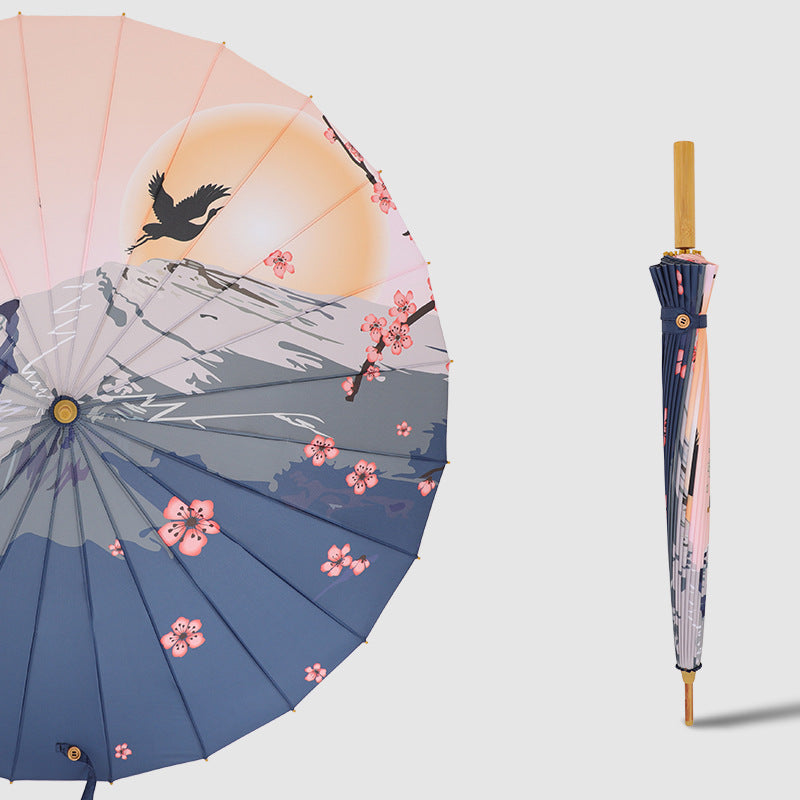 Women's Foldable Sun Shade Umbrella with Artistic Design Bowlift
