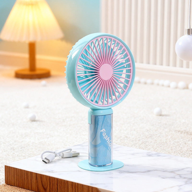 Cooling compact portable rechargeable handheld fan with detachable stand and USB charging Bowlift
