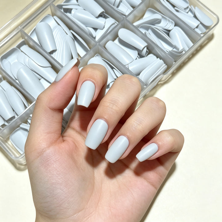 Premium White Press-On Nail Tips Bowlift