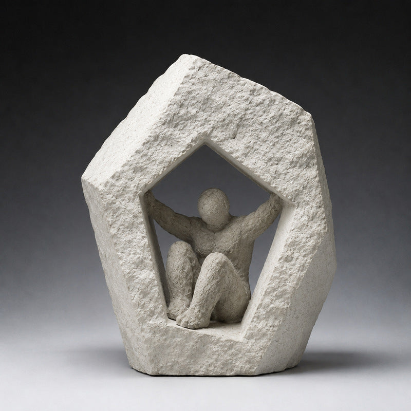 Abstract Human Strength Sculpture