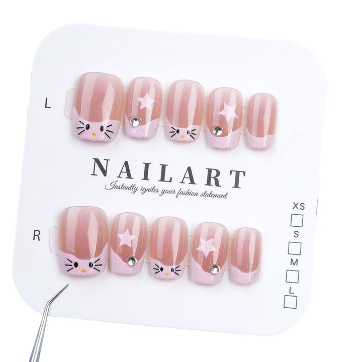 Whimsical Themed Press-On Nail Art Bowlift
