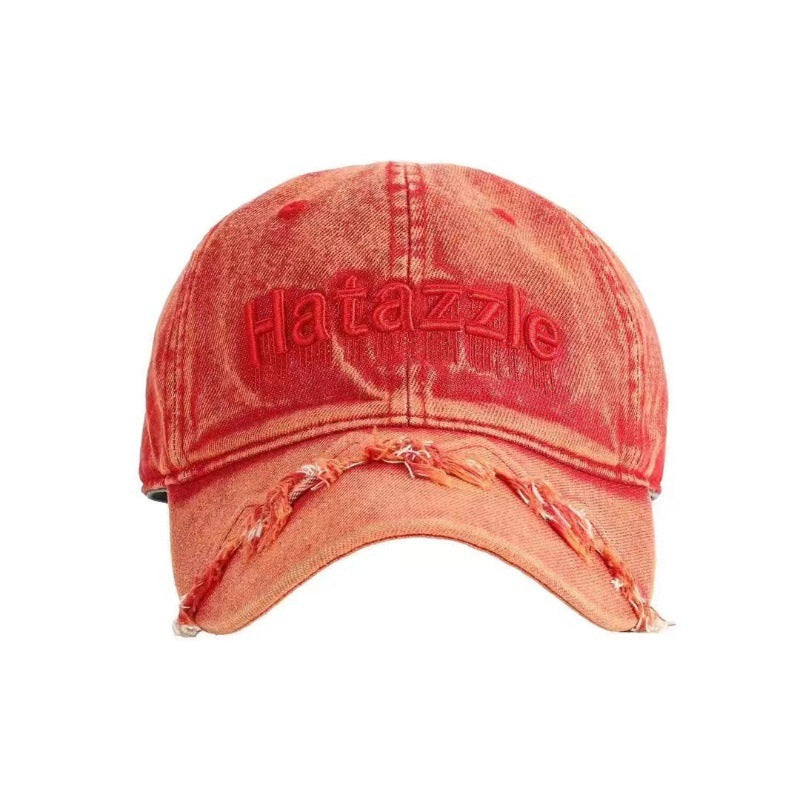 Men's Distressed Denim Baseball Cap Bowlift 1784270737