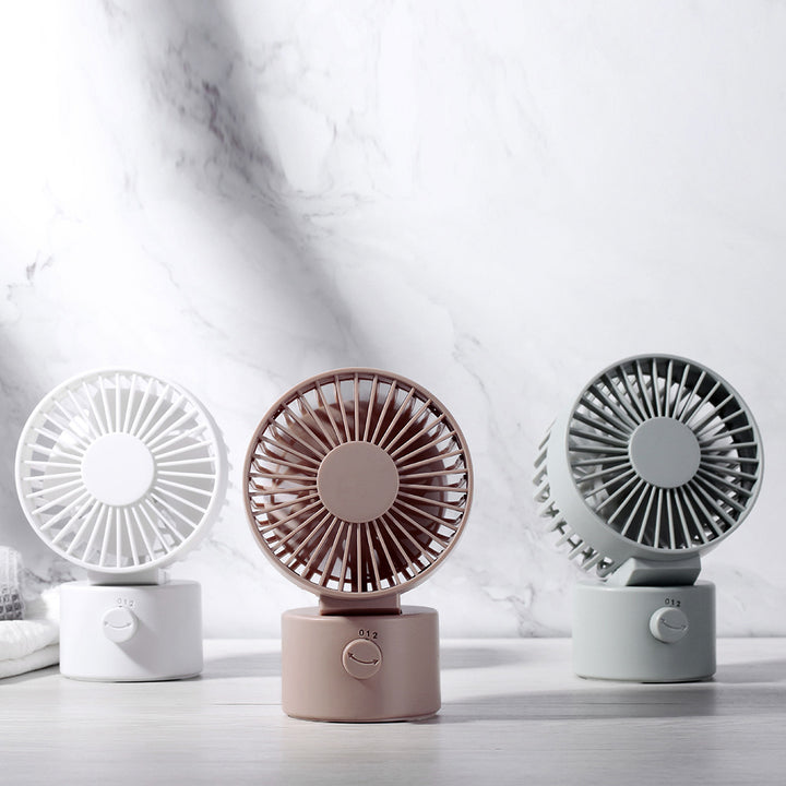 Unisex compact table fan with tiltable head and rechargeable battery Bowlift