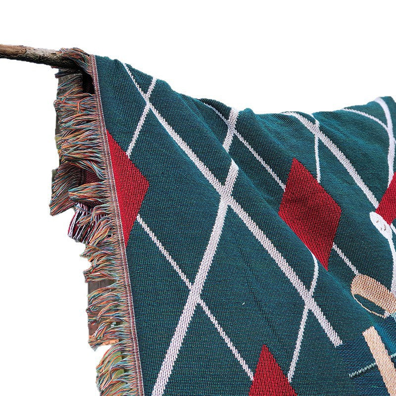 Festive Patterned Throw Blanket