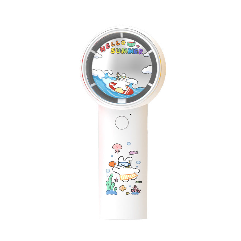 Women's Portable Mini Sun Fan with Cat Design Bowlift
