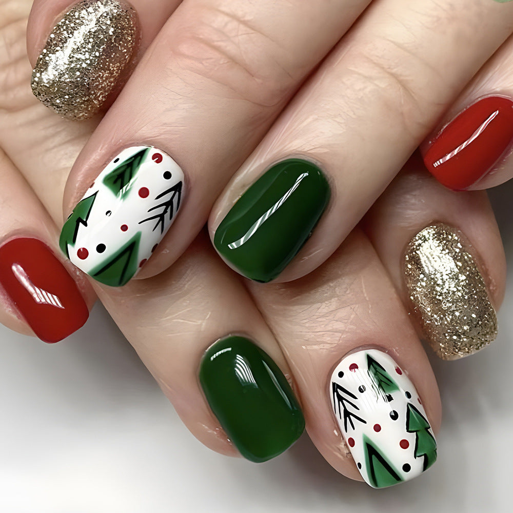 Festive Holiday-Themed Nail Art Set Bowlift