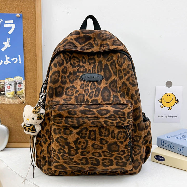 Stylish Leopard Print Backpack