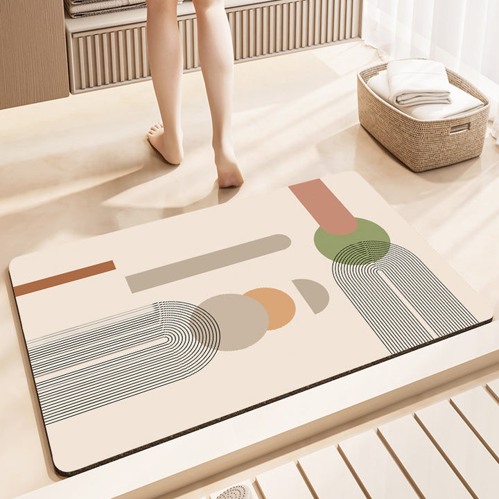 Geometric Patterned Anti-Fatigue Bath Mat Bowlift