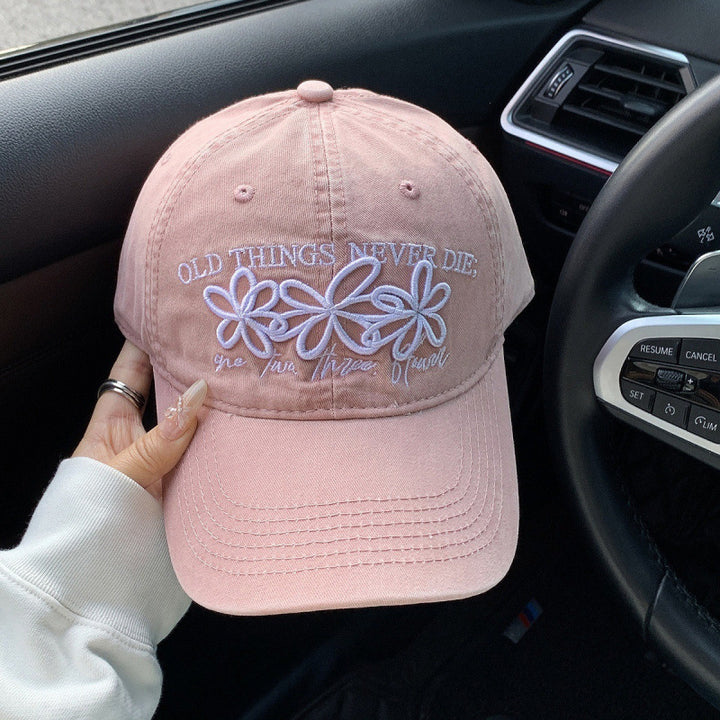 Women's Embroidered Denim Cap Bowlift