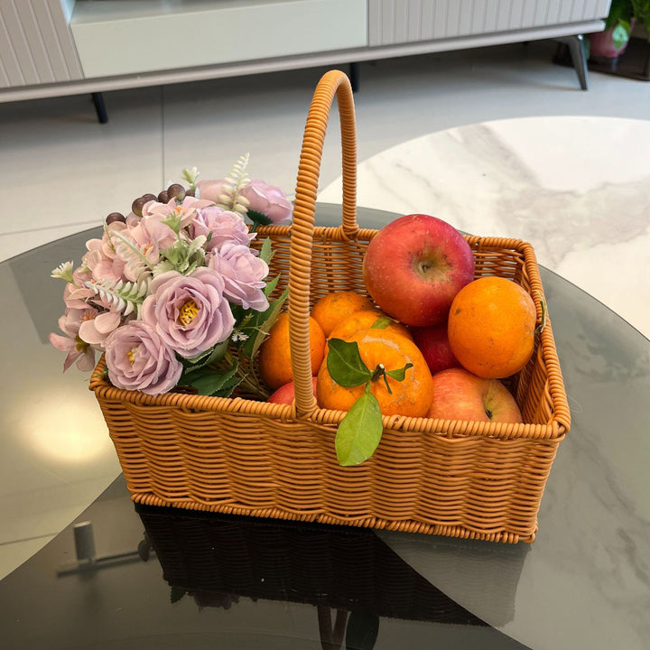 Women Handwoven Basket with Elegant Handle Bowlift