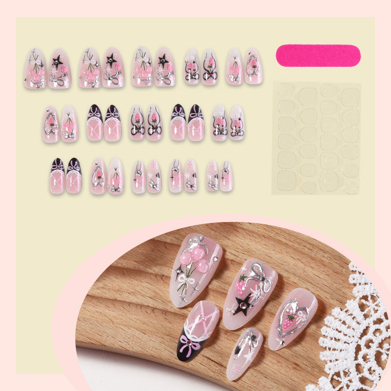 Creative nail art set with elegant bow and glitter designs Bowlift