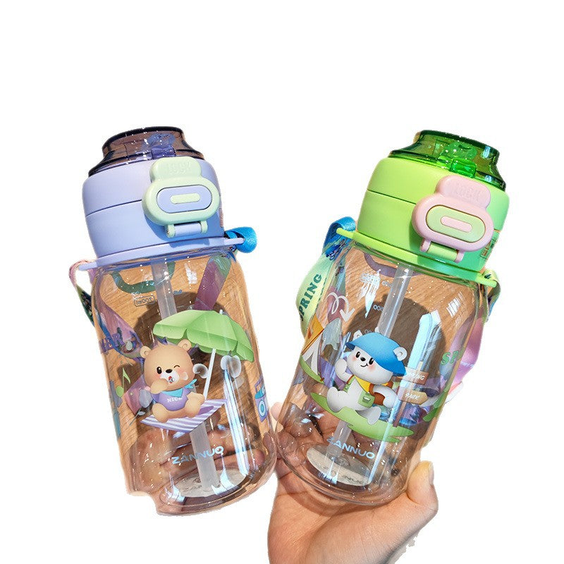 Women's creative water bottle with secure locking mechanism Bowlift