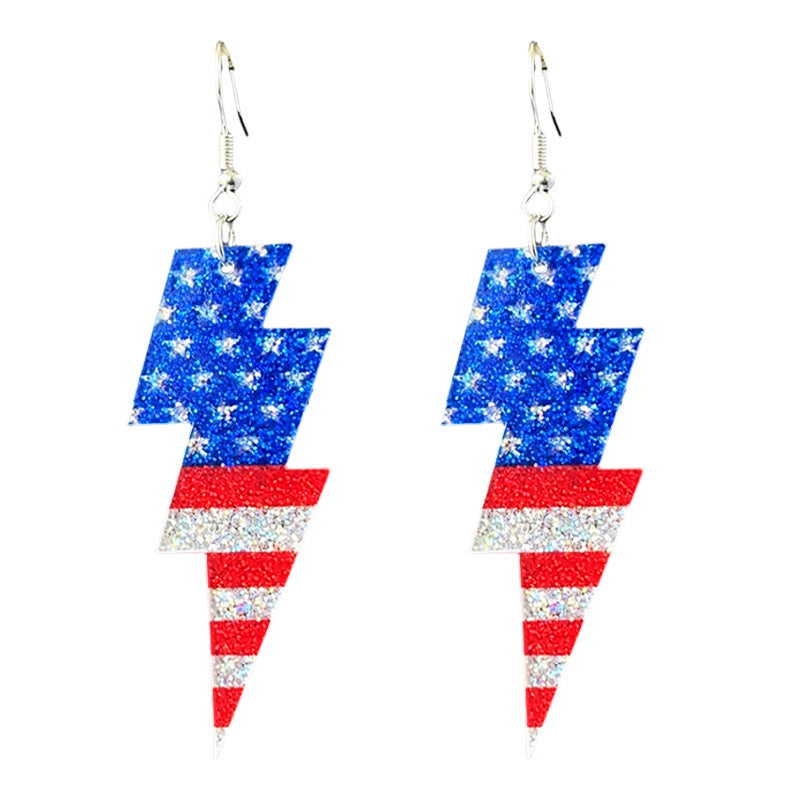 Women's shimmering statement earrings with star and fireworks design made of acrylic Bowlift