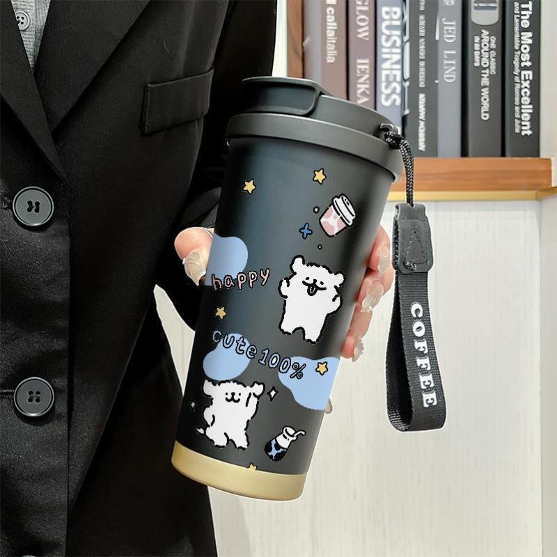 Ladies Insulated Coffee Mug with Funny Hello Kitty Design Bowlift