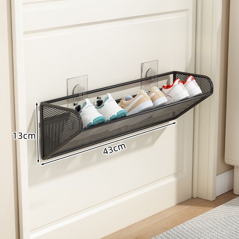 slim overdoor mesh shoe rack organizer with ventilated angled shelf Bowlift